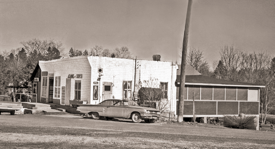 Restaurant & Dance Hall sideview, showing dance area at back